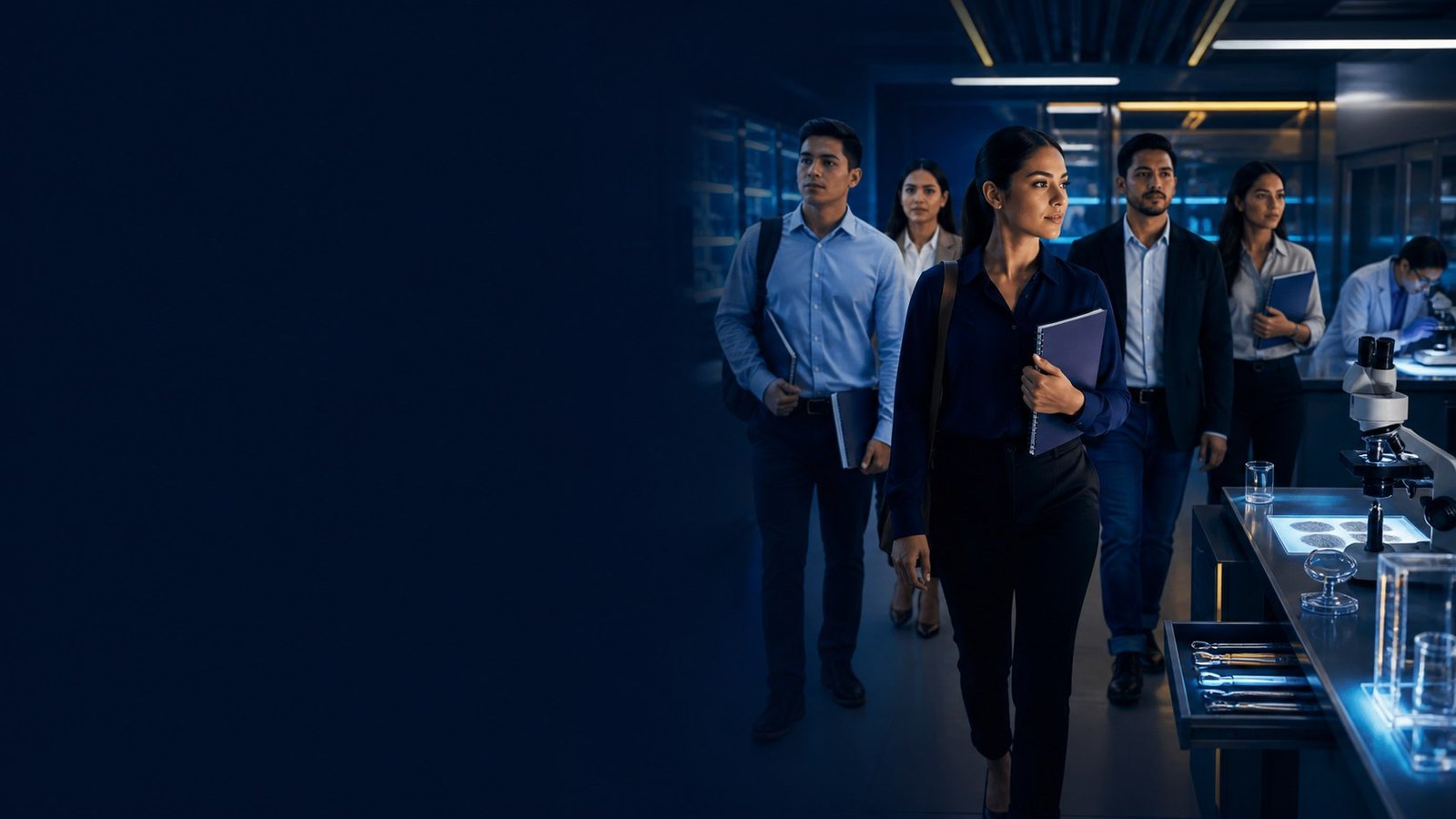 Profesionales ingresando a una experiencia de formación forense